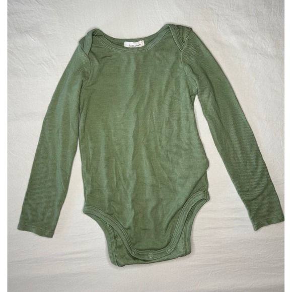 Angel Dear Baby Ribbed Long Sleeve Bodysuit Sage Green NWT 18-24 Months - Picture 1 of 4